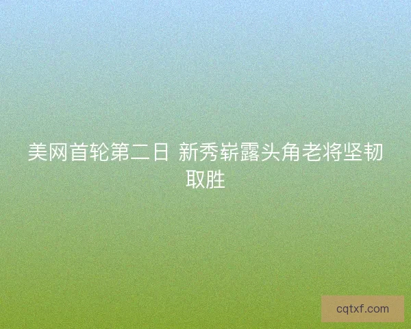 美网首轮第二日 新秀崭露头角老将坚韧取胜